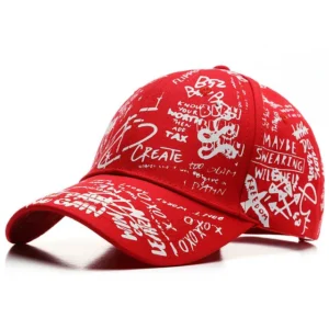 Summer Letter Print Snapback Doodle Hat Graffiti Baseball Cap for Man Women Hip Hop Hat