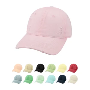 OEM Wholesale Unstructured Distressed Washed Sport Golf  Hats Custom Logo Blank Plain Dad Hat Cotton Adjustable Baseball Cap