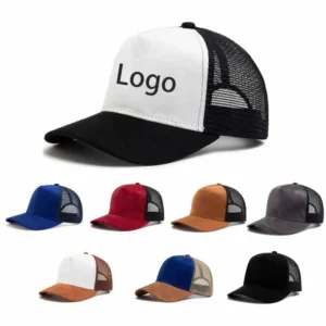 Can Customized Logo Suede Mesh Baseball Cap Classic Unisex 5 Panel Trucker Hat