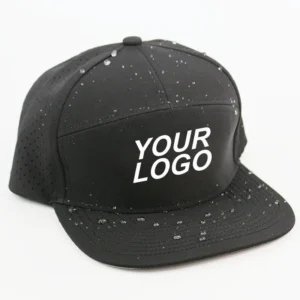 Gym Golf Hat Laser Cut Waterproof Laser Cut Hydro Perforated Baseball Hats Cap Snapback OEM Flat Brim 7 Panel Water Proof Hats