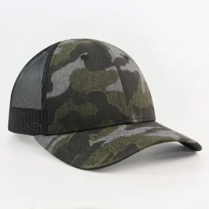 Tactical Trucker Hat  Sun Proof  Green Gray Camo  6 Panel  Polyester Nylon Ripstop  Hat  Cap  With Custom Logo