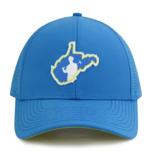 HS40 Custom Curved Brim Waterproof Veracap Hat Perforated Sports Cap Rubber Logo Mens Golf Hat