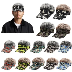 Camouflage Baseball Cap - Men Women Halloween Toupee Hat