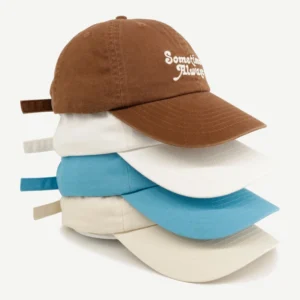 Factory 6 Panel Unstructured Baseball Cap Embroidery Custom logo Washed Cotton Vintage Dad Hat