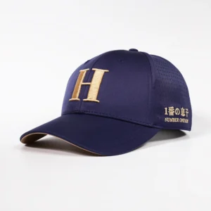 Custom Navy Blue Drill Hole Hat