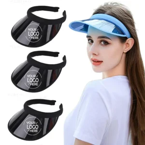 2026 PLASTIC BLACK SUN VISOR HAT
