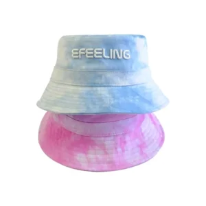 2025 Fashion Tie-dye Design Sun Protection Hats Custom Your Own Logo Bucket Hat