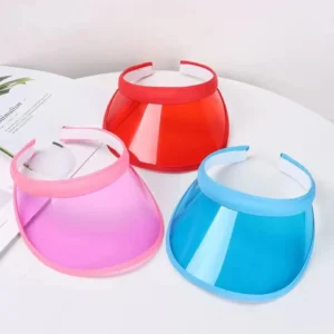 Summer Lightweight PVC Sun Visor Beach Cap Sports Hat UV Protective Cap