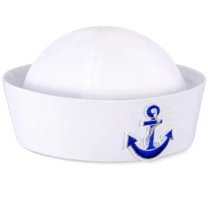 Sailor  White  Solid Sailor Captain Dome Skull Cap Navy Camouflage Hat for Men Women Girl Boy  Adult Costume Accessory