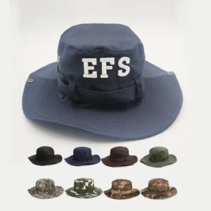 Custom Denim Waterproof Quick Drying Sunscreen Fishing Outdoor Boonie Hats with Embroidery & Printing Logo