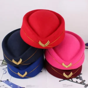 FREE SHIPPING Custom air Plane Flight Costume Cosplay Career Stewardess Etiquette Hostess Attendant Beret Hat
