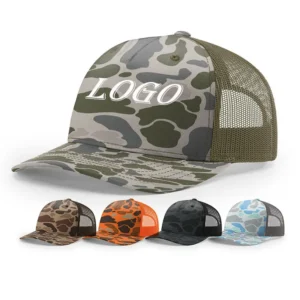 HN23 Classic Old School Duck Camo Hat 5 Panel Cotton Polyester Camouflage 112 Good Quality Mesh Trucker Hats Caps