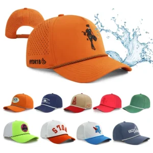 HN10  Laser Cut Holes Caps Veracap Sport Cap Design 3D Embroidery Tpu Pvc Rubber Patch logo Baseball Cap Custom Perforated Hats