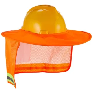 High Visibility Mesh Neck Protection Shield Full Brim Hard Hat Sun Shade for Construction