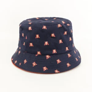 Designer Reversible Embroidery Custom Logo Men Women Sun Shade Belt Safari Cap Fisherman Wide Brim Cotton Daily Four Seasons