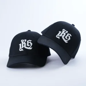 Yukaihe Wholesale Men  Black Baseball Cap Customize logo 6 Panel Cotton Baseball Hat With Embroidered logo
