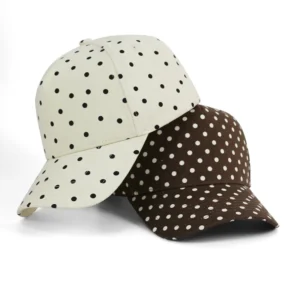 HBA54 Frame K Frame Cotton Curved Brim Casual Outdoor Men Women Fashion Polka Dot Baseball Cap