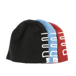 Custom Fashion Unisex Side Embroidered Logo Knitted Cap Winter Beanie Hat for Men Women