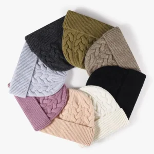 Merino Wool Beanie Hat Winter Warm Unisex Knit Cap