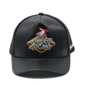 High Quality Farmer Pu Leather Trucker Hat With Customized Embroidery logo