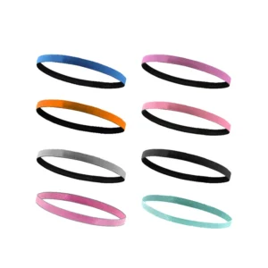 Sports Headbands Non-Slip Hairband Elastic Skinny Band Silicone Lined Sweatbands