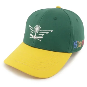 OEM High Quality Custom 6 Panel Cotton Baseball Hat with Two Tone Embroidery Logo
