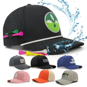 Custom 3D Silicone Patch Golf Hat with Tee Holder