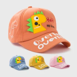 3-8Y Dinosaur Pattern Baseball Snapback Hat Toddlers Kids Hip Hop Sun Sport Caps