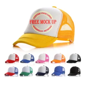 HY10 Travel Foam Sport Caps Custom Baseball Polyester Panel Kids Toddler Trucker Hat