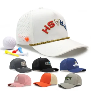 Custom Color Rope Snapback Cap Waterproof Golf Hat Embroidered Logo