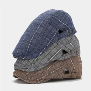 Wholesale Cheap Men Women Plaid Berets Spring Summer Thin British Style Newsboy Cap Retro Cabbie Hat Artistic Hats Peaked Painte