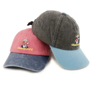 6 Panel Acid Wash Dad Hat Custom Embroidery Logo Baseball Cap