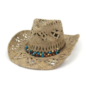 Mens Straw Sun Hat Wide Brim Fedora Beach Hat