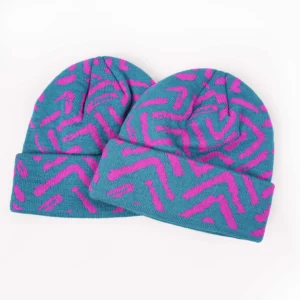 Premium Wool Acrylic Blend Beanie Hat Custom Vintage Logo Cuffed Beanies