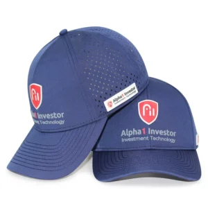 HS40 Custom Men 6 Panel Laser Cut Hole Perforated Gorras Baseball Cap Tpu Rubber Logo Quick Dry Performance Waterproof Hat