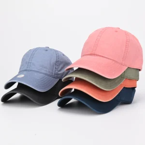 Wholesale Plain Unstructured Dad Hats Custom Embroidery logo Cotton 6 Panel Blank Curved Brim Baseball Caps with Women Men