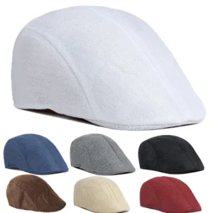 10 Colours Men Women Linen-Like Newsboy Caps Gatsby Cabbie Driving Hunting Cap Newsboy Flat Cap Irish Hats