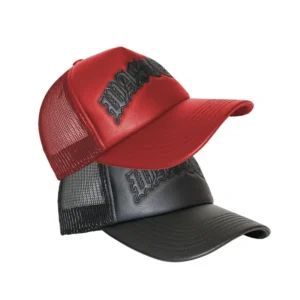 HN0001 Custom Logo Plain Black Trucker Hats Casquette Gorras Sport Veracap Truck Mesh Leather Black Mens Trucker Caps