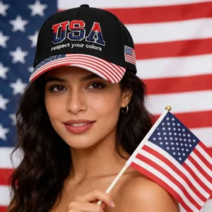Wholesale Men Women USA 3D Embroidered American Flag Baseball Caps