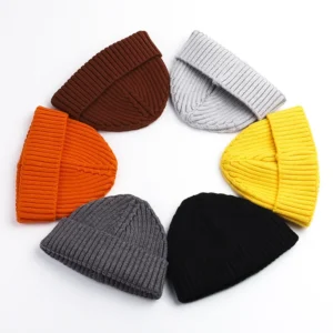 HK13 Unisex Logo Design Street Wear Yarn Knit Warm Hat