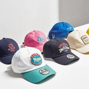 Factory Low MOQ Custom Embossed Woven Logo High Quality Eco-Friendly Cotton/Polyester Curved Brim Baseball Snapback Cap Custom