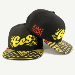 Factory Custom Printed Brim 6 Panel Cotton 3D Embroidery Logo Flat Cap Snapback Hat