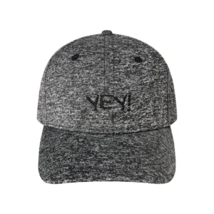 Gray Embroidered Floral Baseball Cap Sport Golf Hat Adult 6 Panel