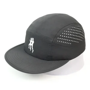 HS31 Custom 7 Panel Laser Cut Camp Hat Flat Bill Performance Golf Gorras Waterproof Runner Outdoor Sports Flat Hat Caps