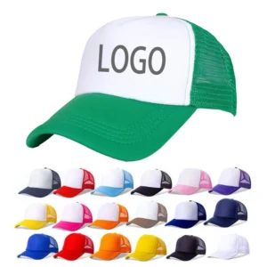 Wholesale Custom Green Suede Mesh Trucker Hats Men’s Embroidery Logo