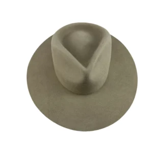 100% Australian Wool Fedora Hat Wide Brim Fawn Color Wholesale Ready to Ship With Adjustable Drawing String Sweatband