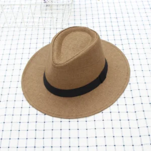 Summer Panama Hat Sun Paper Straw Beach Fedora Hat