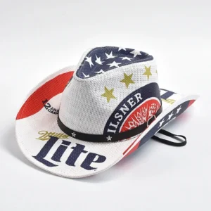 New High Quality Polyester Classic American Flag Cowgirl Cap Vintage Design Casual Fishing Party Travel for Women Men