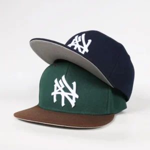 Custom 3D Embroidered Snapback Cap Structured Flat Brim Hat Logo Design