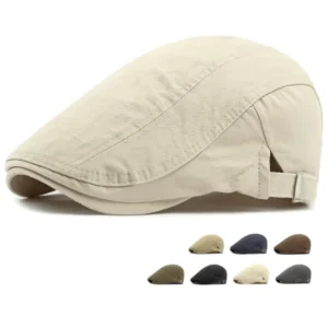 Newsboy Cap for Men Women Flat Hats Solid Thin Adjustable Breathable Irish Caps Cabbie Ivy Driving Hunting Sport Golf Outdoor